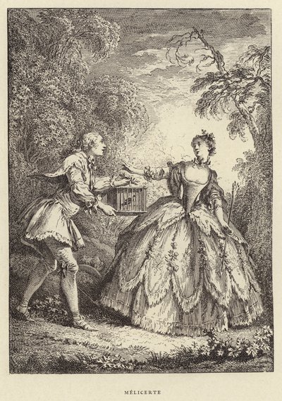 Melicerte (gravering) af Francois (after) Boucher