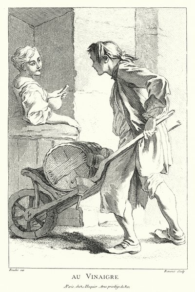 Eddike sælger (gravering) af Francois (after) Boucher