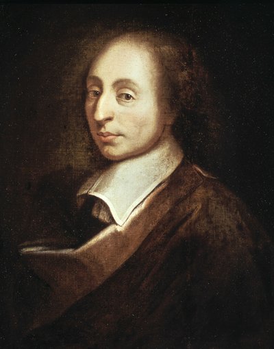 Portræt af Blaise Pascal - maleri af Francois Quesnel af Francois (after) Quesnel