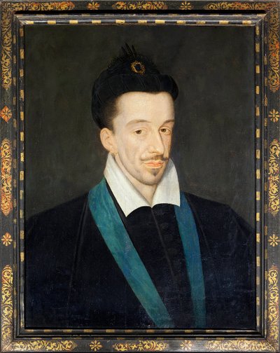 Portræt af den franske kong Henrik III (1551-1589), ca. 1582-86 (maleri) af Francois (attr.to) Quesnel