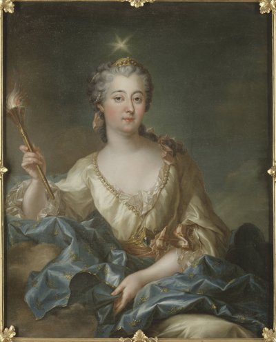 Louise Ulrique de Prussia, dronning af Sverige og Finland - Portræt af Louisa Ulrika af Preussen (1720-1782), dronning af Sverige, af Grasognon Latinville, Francois-Adrien (1705-1774). Olie på lærred. Mål: 103x82 cm. Nationalmuseum Stockholm af Francois Adrien Grasognon Latinville