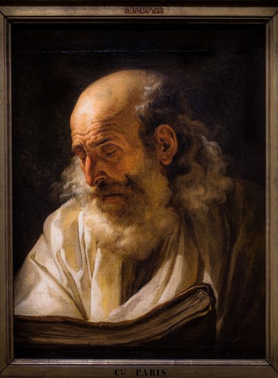 Old Man Reading, ca. 1772-1773 (Olie på lærred) af François André Vincent