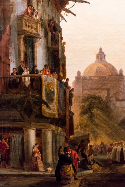 Corpus Christi-procession foran Sevillas katedral af Francois Antoine Bossuet