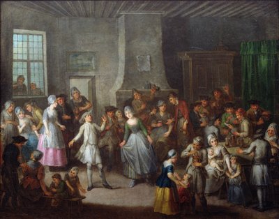 Interiør af et værtshus af Francois Aubert