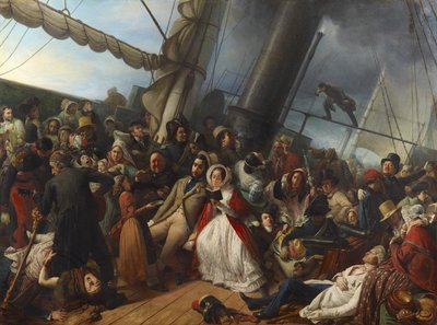 Søsyge på en engelsk korvet af François Auguste Biard