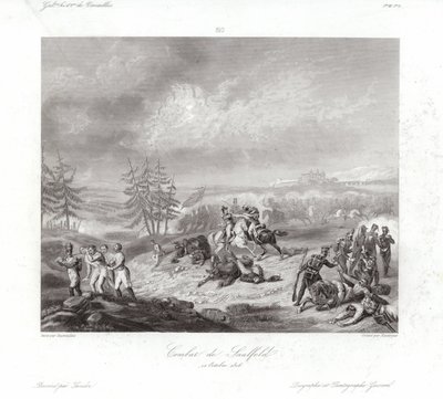 Combat de Saalfeld af Francois Augustin Desmoulins