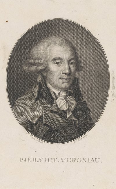 Pierre Victurnien Vergniaud 1753-1793, ca. 1800. af Francois Bonneville