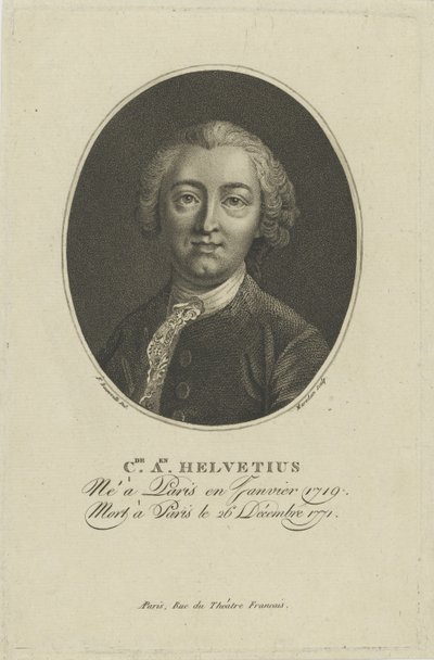 Portræt af Claude Adrien Helvetius 1715-1771, ca. 1800. af Francois Bonneville