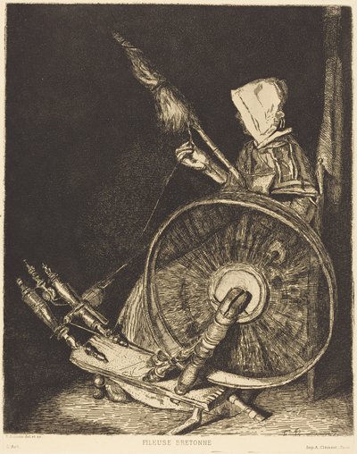 Bretonsk spinder (Breton Spinner) af François Bonvin