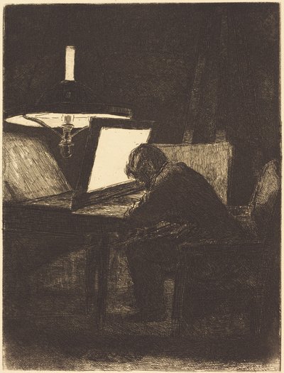 Printmaker (Gravereren) af François Bonvin