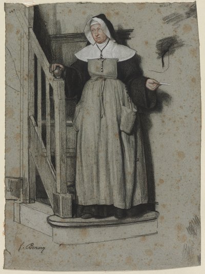Adgangsbrevet, Interiør i et Kloster af François Bonvin