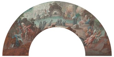 Aeneas i underverdenen, design til en vifte af François Boucher