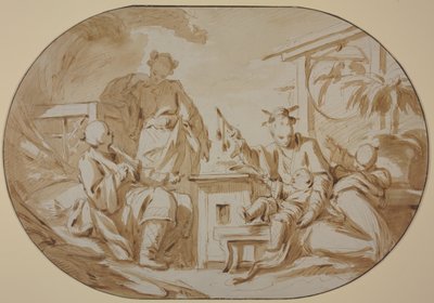 Kinesisk familiescene af François Boucher