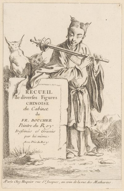 Samling af forskellige kinesiske figurer af François Boucher