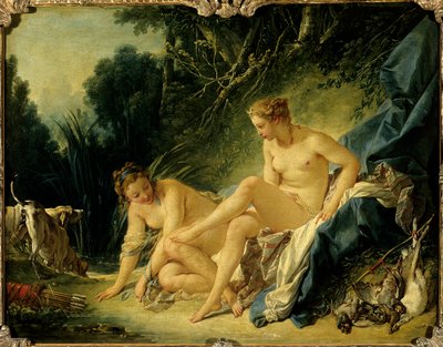 Diane forlader badet Maleri af Francois Boucher (1703-1770) af François Boucher