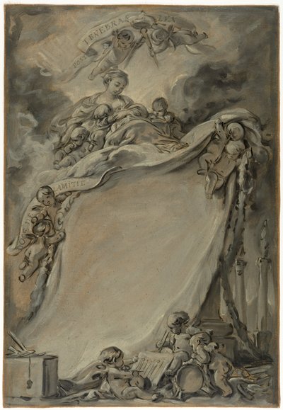 Diplom fra frimurerne i Bordeaux af François Boucher