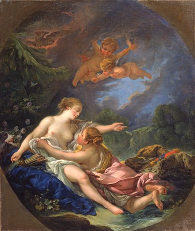 Jupiter og Callisto, omkring 1766 (olie på lærred) af François Boucher