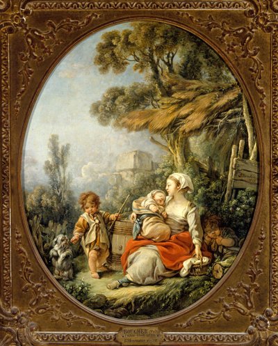 Den lykkelige mor af François Boucher