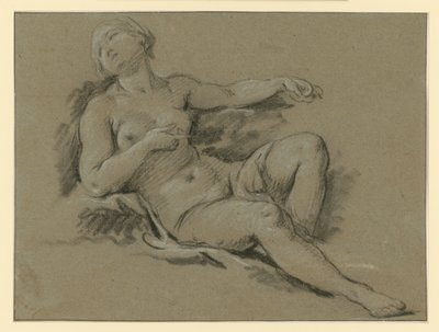 Liggende kvindelig nøgenfigur af François Boucher