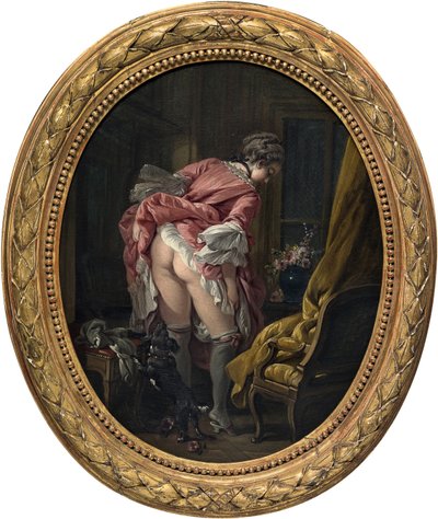""det indiskrete øje"" Maleri af Francois Boucher (1703-1770) omkring 1742 Privat samling af François Boucher