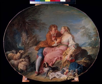 ""Pastoral"" maleri af Francois Boucher (1703-1770) 1740 Pushkin Museum, Moskva af François Boucher