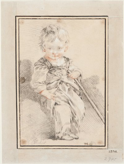 Siddende dreng af François Boucher