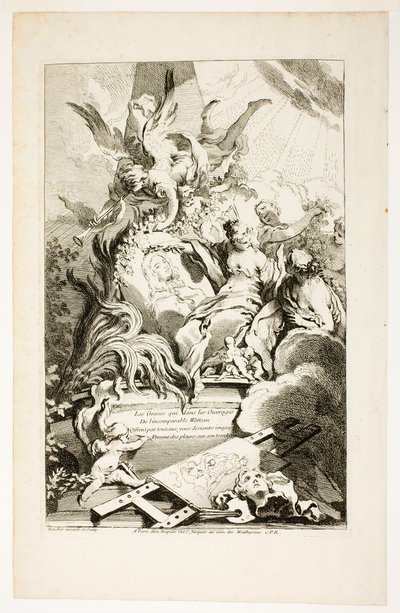Nådegaverne på Watteaus gravmæle af François Boucher