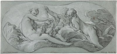 De tre gratier leger med Amor af François Boucher