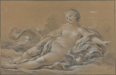 Venus liggende på en delfin af François Boucher