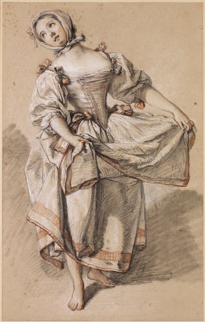 Ung country pige danser af François Boucher