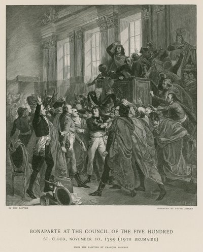 Bonaparte ved De Fem Hundredes Råd af Francois Bouchot