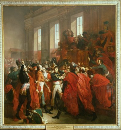 General Bonaparte ved De Femhundredes Råd i Saint-Cloud ... af Francois Bouchot