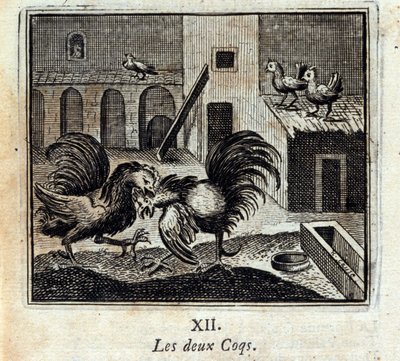 Begge pikke. Fabler af Jean de La Fontaine (1621-95). Illustration af François Chauveau (1613-1676). Udgave fra 1728. af Francois Chauveau