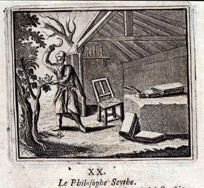 Den filosoferende le. Fabler af Jean de La Fontaine (1621-95). Illustration af François Chauveau (1613-1676). Udgave af 1728. af Francois Chauveau