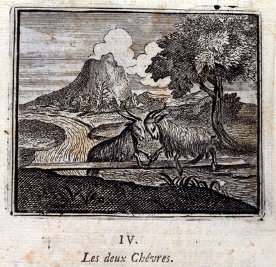 De to geder. Fabler af Jean de La Fontaine (1621-95). Illustration af François Chauveau (1613-1676). Udgave af 1728. af Francois Chauveau