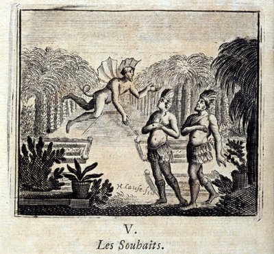 Ønsker. Fabler af Jean de La Fontaine (1621-95). Illustration af François Chauveau (1613-1676). Udgave af 1728. af Francois Chauveau