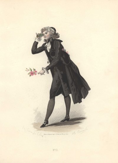 Dandy med lorgnette, Marie Antoinettes æra. af Francois Claudius Compte Calix