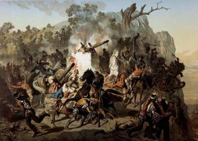 Nederlag for Modogs den 15. april 1873 af Francois Constant Mes (? -1905) af Francois Constant Mes