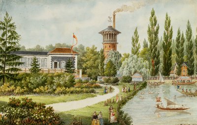 En fritidspark uden for Paris, 1846 af Francois Debret