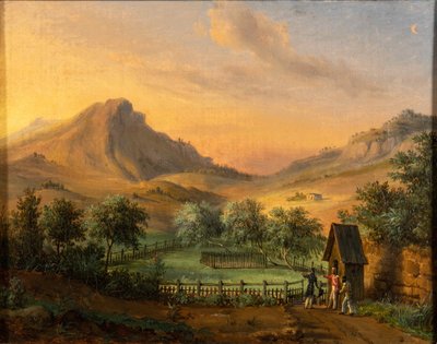 Napoleons grav på St Helena Island i Geranium-dalen. af Francois Edme Ricois