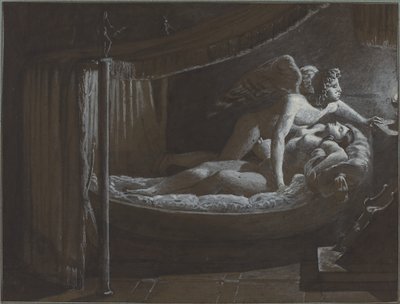 Amor med Psyke, der slukker Lampen af Francois Edouard Picot