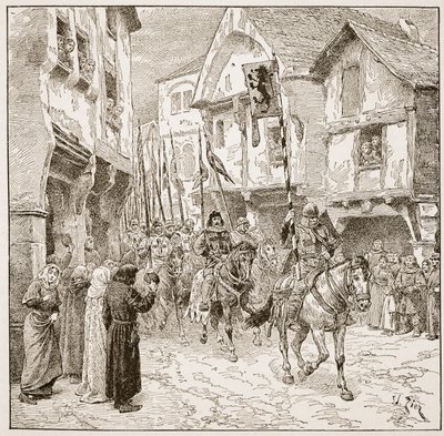 Hertug Roberts afrejse til det hellige land, illustration fra "The Church of England: A History for the People
