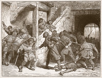 Oprøret i Dover, illustration fra "Cassell