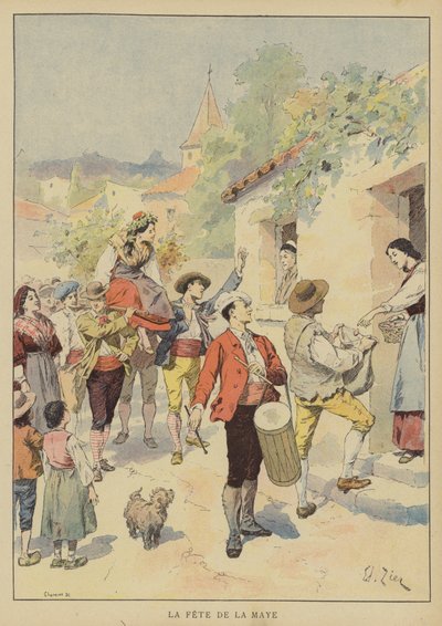 La Fete De La Maye af Francois Edouard after Zier