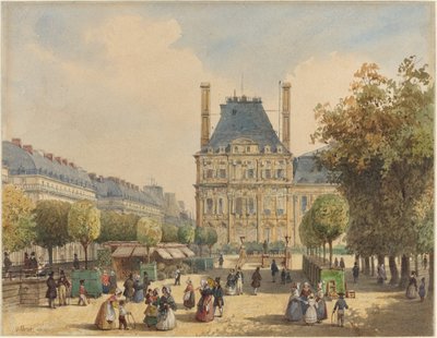 Rue de Rivoli og Pavillon Marsan af Francois Etienne Villeret