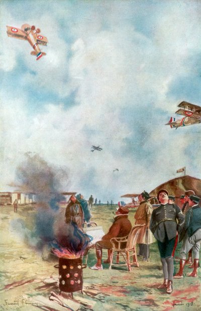 En inversion lidt tæt på jorden, 1918, 1926 af Francois Flameng