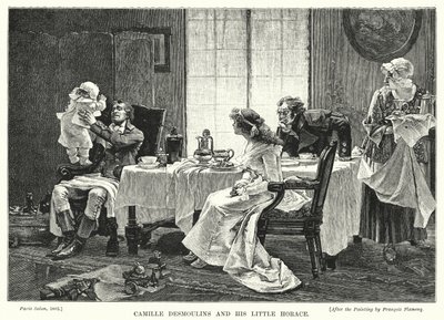 Camille Desmoulins og hans lille Horace af Francois Flameng
