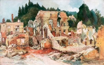 Clermont-en-Argonne, Frankrig, august 1915, 1926. af Francois Flameng