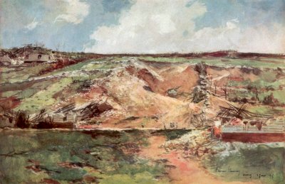 The Funnel of Carency, Artois, Frankrig, juni 1915, 1926. af Francois Flameng