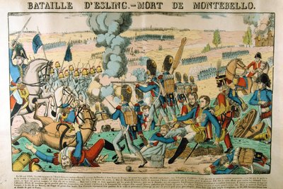 Slaget ved Essling - Montebellos død, 21. maj 1809, c1835 af Francois Georgin